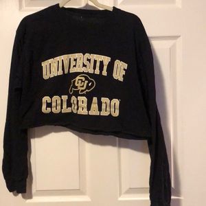 CU BUFFS crop top